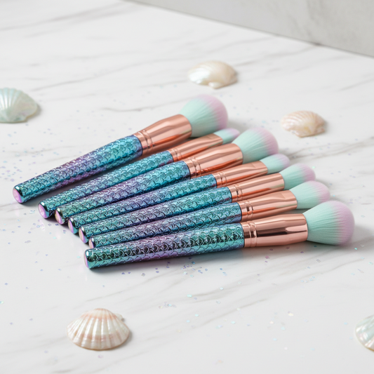 11-Piece Mermaid Makeup Brushes Kit